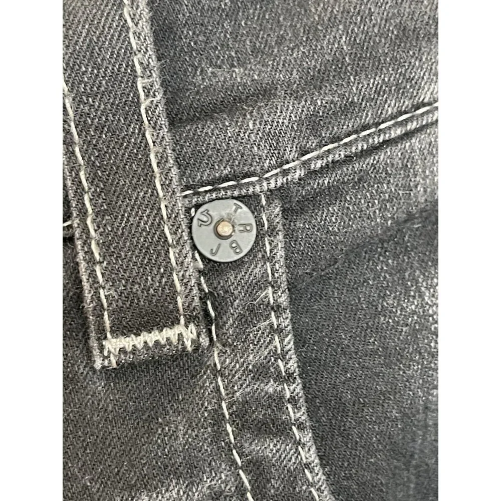 True Religion Jeans Men’s Size 33 Moto‎ Stitch Grey Charcoal Geno Slim